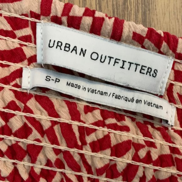 Urban Outfitters Red Patterned Sun Dress - Picture 3 of 5